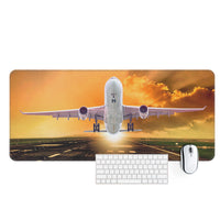 Thumbnail for Amazing Departing Aircraft Sunset & Clouds Behind Designed Desk Mats