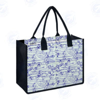 Thumbnail for Amazing Drawings of Old Aircrafts Designed Special Canvas Bags