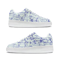 Thumbnail for Amazing Drawings of Old Aircrafts Designed Low Top Sport Sneakers & Shoes