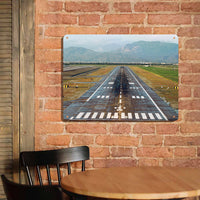 Thumbnail for Amazing Mountain View & Runway Printed Metal Sign