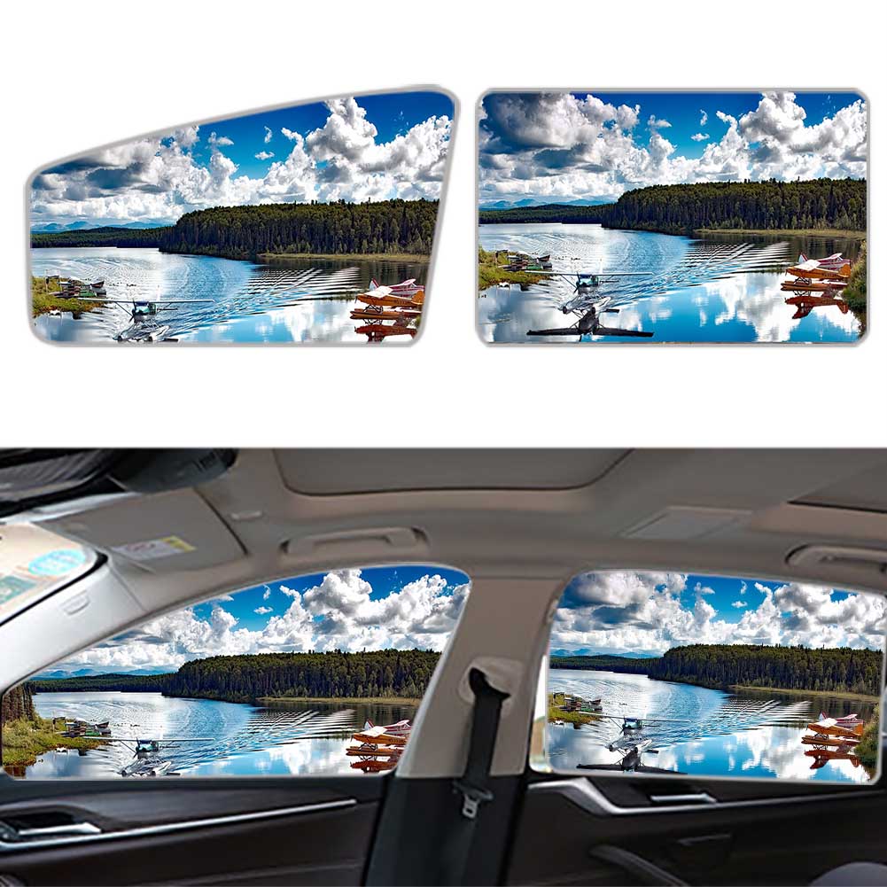 Amazing Scenary & Sea Planes Designed Car Sun Shade (Side window)
