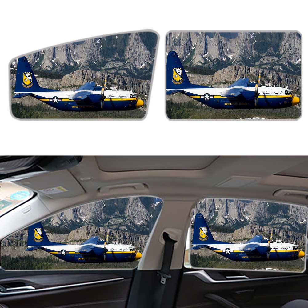 Amazing View with Blue Angels Aircraft Designed Car Sun Shade (Side window)