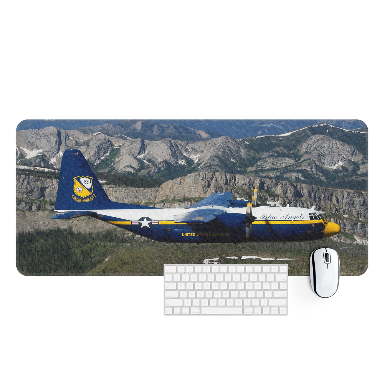 Amazing View with Blue Angels Aircraft Designed Desk Mats