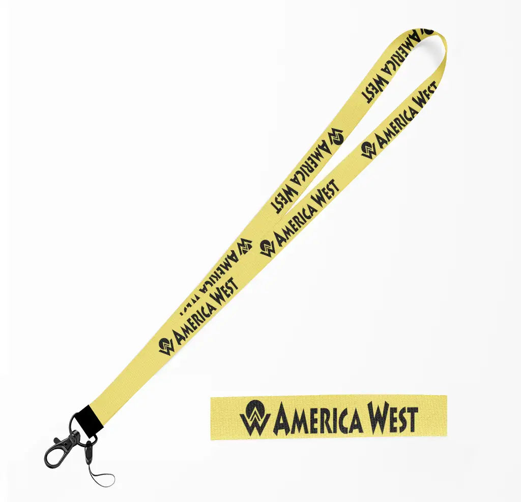 America West Airlines lanyard - yellow