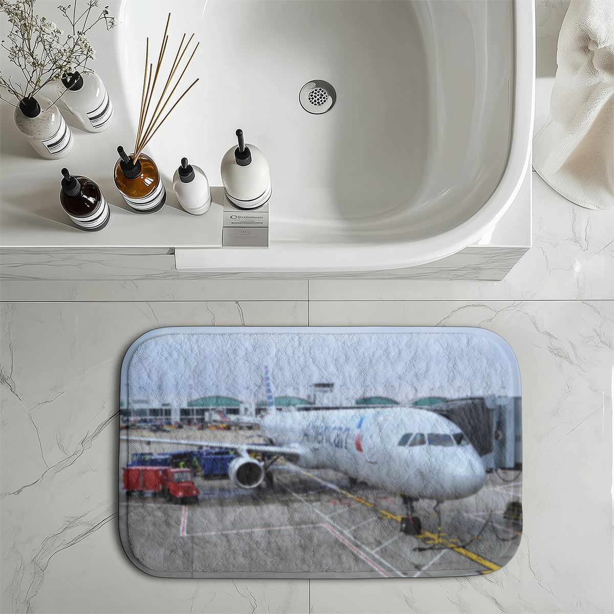 American Airlines A321 Designed Bath Mats