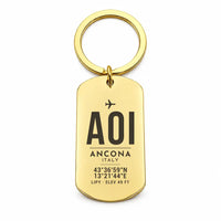 Thumbnail for Ancona Falconara Airport AOI - Key Chain - Original Design - Gold
