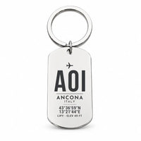 Thumbnail for Ancona Falconara Airport AOI - Key Chain - Original Design - Silver