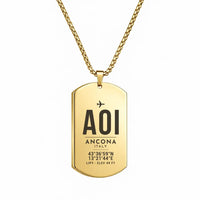 Thumbnail for Ancona Falconara Airport AOI - Necklace - Original Design - Gold