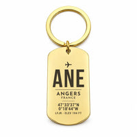 Thumbnail for Angers – Loire Airport ANE - Key Chain - Original Design - Gold