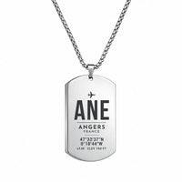 Thumbnail for Angers – Loire Airport ANE - Necklace - Original Design - Silver