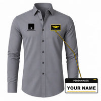 Thumbnail for Ansett Australia Long Sleeve Shirt - Gray + NAME