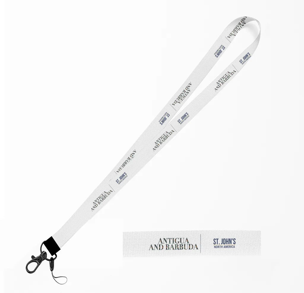Antigua And Barbuda Country Series lanyard - white