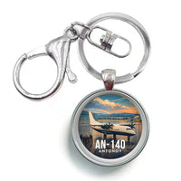 Thumbnail for Antonov An-140 - 3D - Circle Key Chain - Full Print