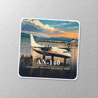 Thumbnail for Antonov An-140 - 3D - Square Sticker - Close-up