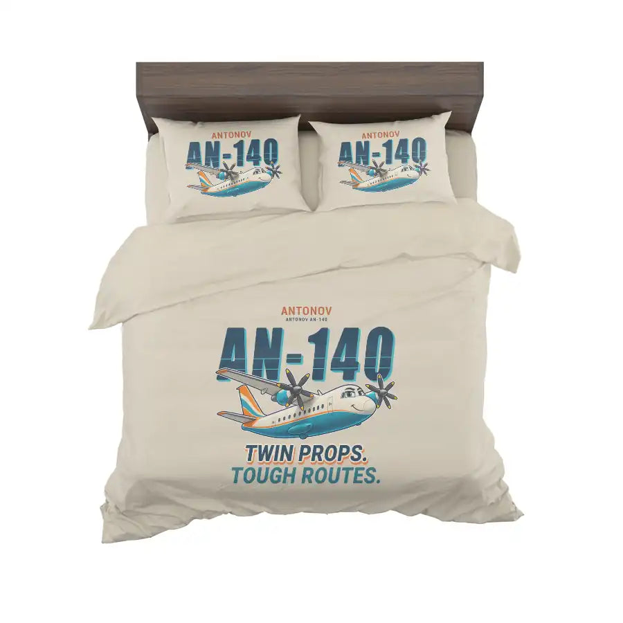 Antonov An-140 - Cartoon - Bedding Set - Beige