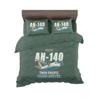Thumbnail for Antonov An-140 - Cartoon - Bedding Set - Dark Green