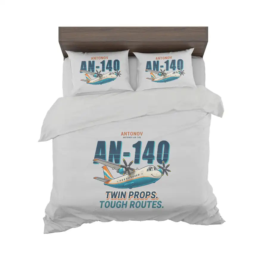 Antonov An-140 - Cartoon - Bedding Set - Light Gray