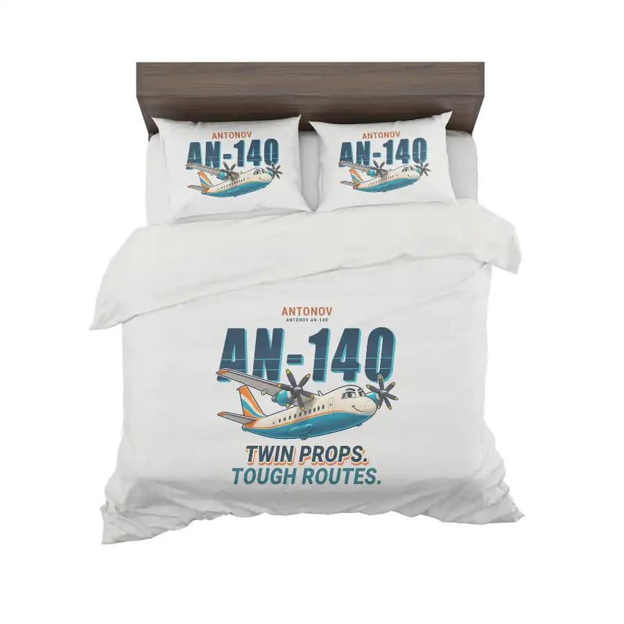 Antonov An-140 - Cartoon - Bedding Set - White