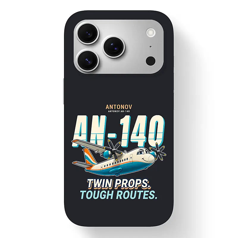 Antonov An-140 - Cartoon - MagSafe iPhone 17 Pro - Black