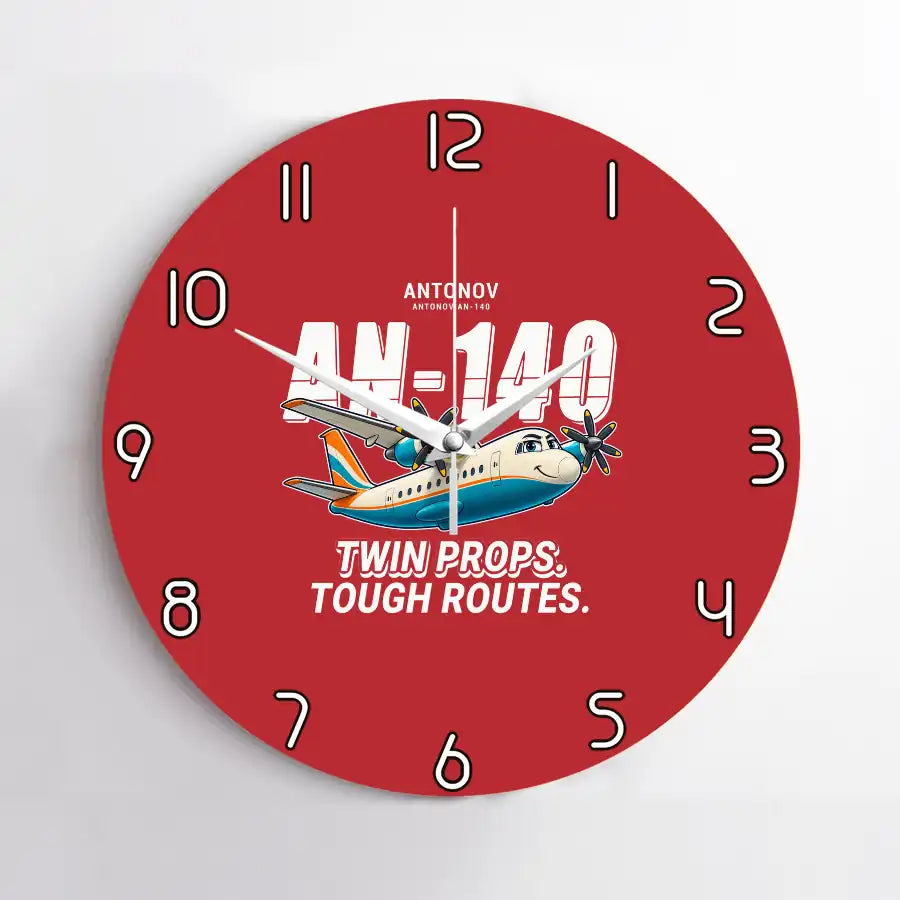Antonov An-140 - Cartoon - No Frame - Red