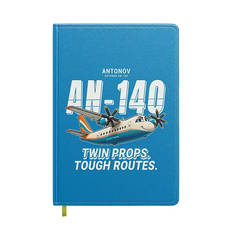 Antonov An-140 - Cartoon - Notebook - Turquoise