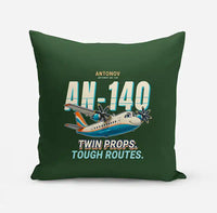 Thumbnail for Antonov An-140 - Cartoon - Pillow - Dark Green