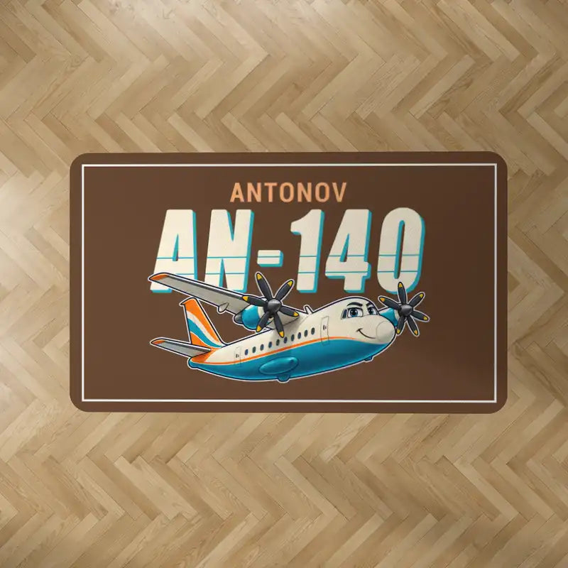 Antonov An-140 - Cartoon - Rectangle Carpet - Brown