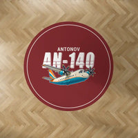 Thumbnail for Antonov An-140 - Cartoon - Round Carpet - Dark Red
