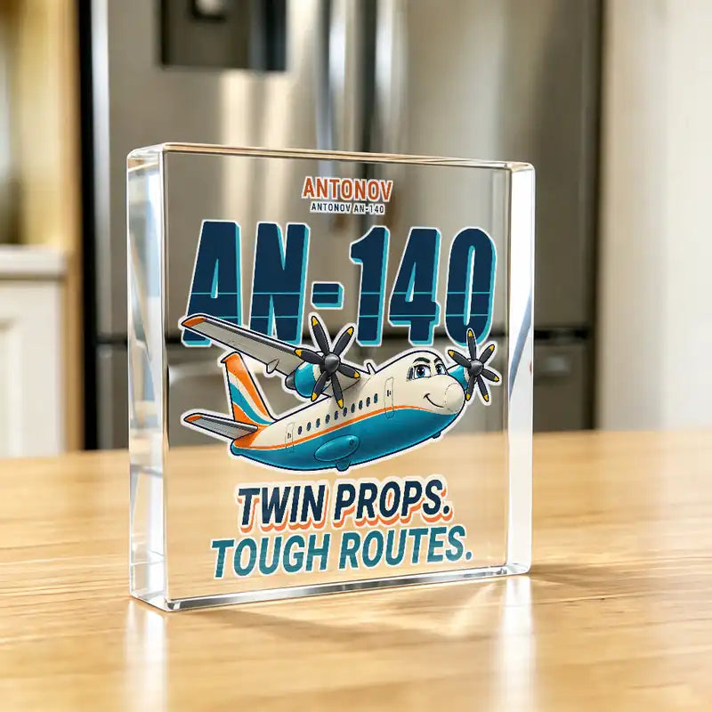 Antonov An-140 - Crystal Ornament - Cartoon - Kitchen