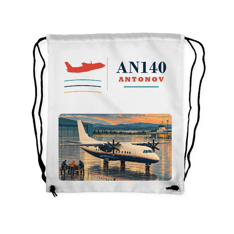 Antonov An-140 - Drawstring Bag - Classic - White