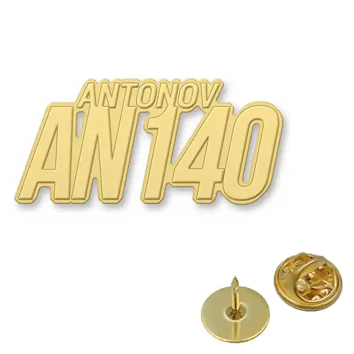 Antonov An-140 - Hollow Pin - Tag - Gold