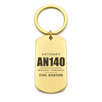 Thumbnail for Antonov An-140 - Key Chain - Tag - Gold