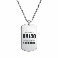 Thumbnail for Antonov An-140 - Necklace - Tag + Name - Silver