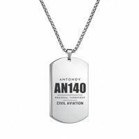 Thumbnail for Antonov An-140 - Necklace - Tag - Silver