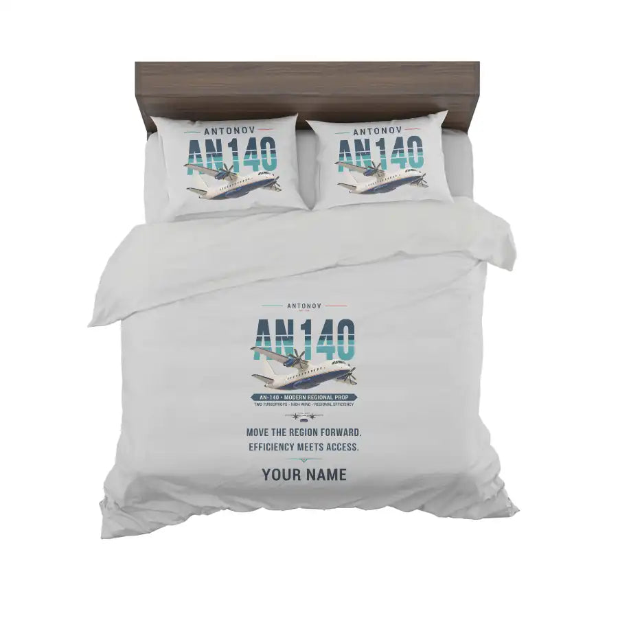 Antonov An-140 - Original + Name - Bedding Set - Light Gray