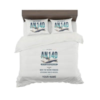 Thumbnail for Antonov An-140 - Original + Name - Bedding Set - White