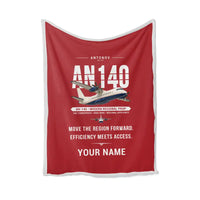 Thumbnail for Antonov An-140 - Original + Name - Blanket - Red
