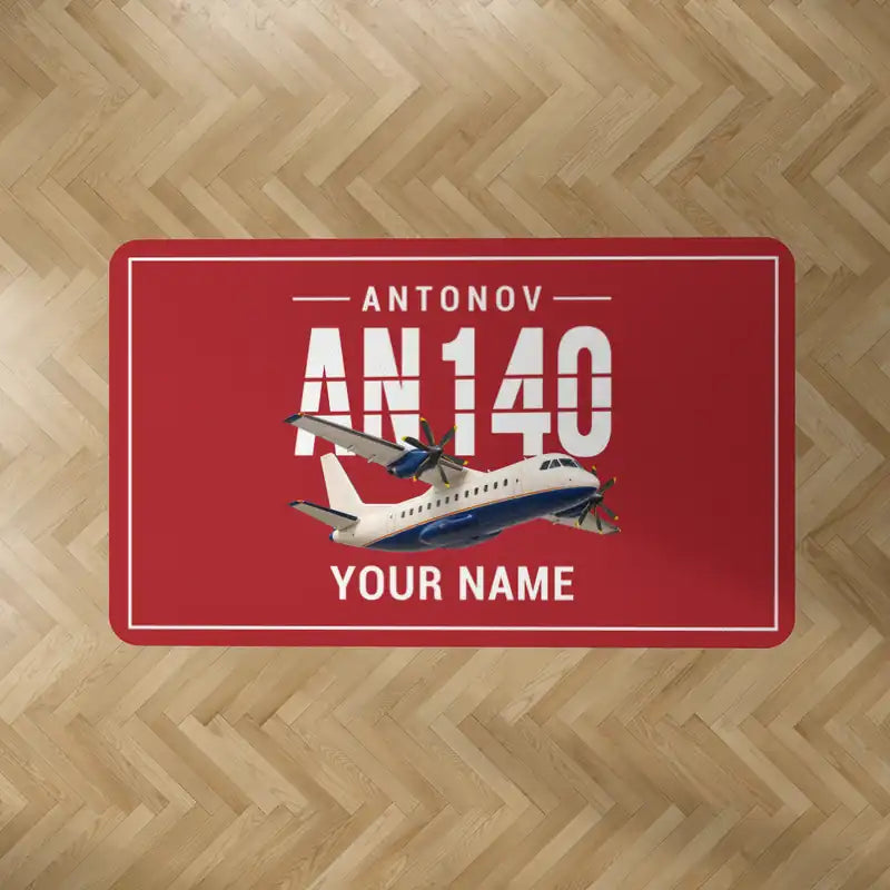 Antonov An-140 - Original + Name - Rectangle Carpet - Red