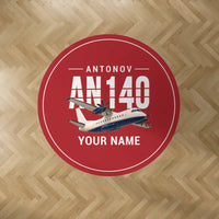 Thumbnail for Antonov An-140 - Original + Name - Round Carpet - Red