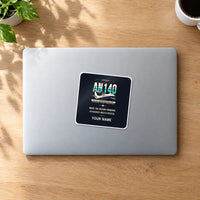 Thumbnail for Antonov An-140 - Original + Name - Square Sticker - MacBook