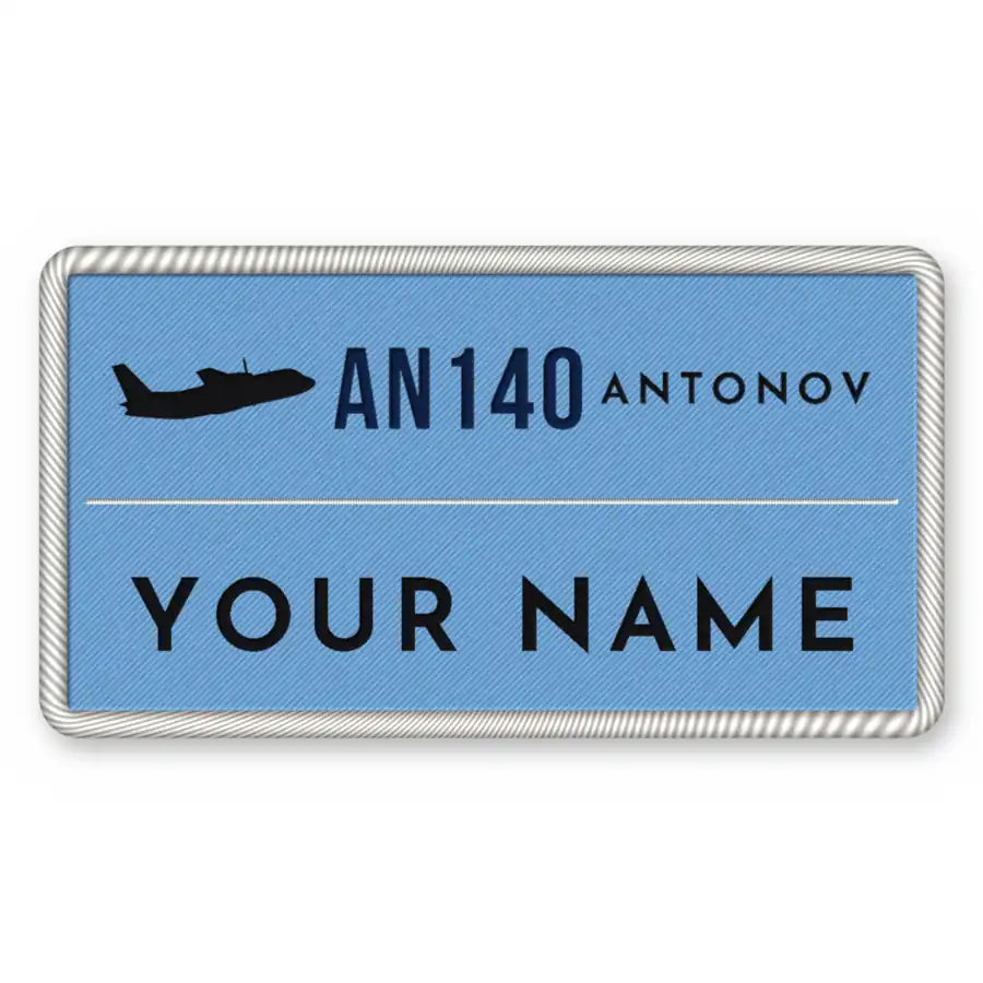 Antonov An-140 Patches - Rectangle + Name - Sky Navy