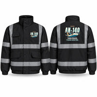 Thumbnail for Antonov An-140 Reflective Winter Jackets - Cartoon - Black