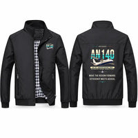 Thumbnail for Antonov An-140 Stylish Jackets - Stand Collar - Original - Black