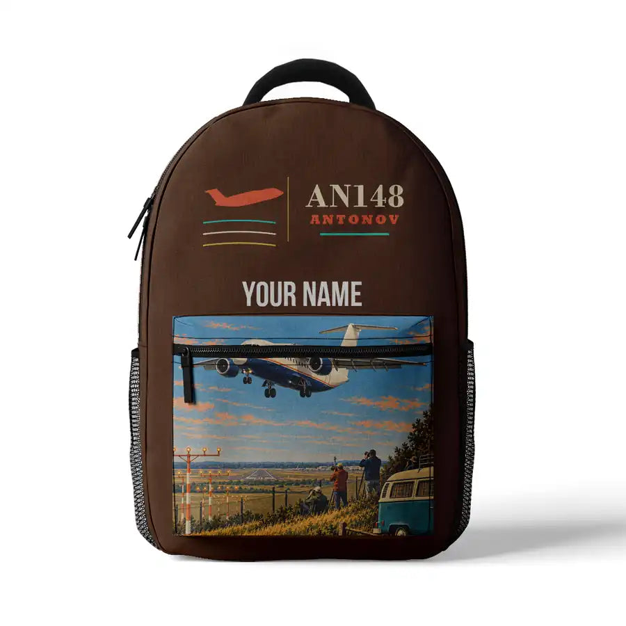 Antonov An-148 - 3D Backpack - Brown + Name