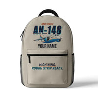 Thumbnail for Antonov An-148 - 3D Backpack - Cartoon + Name - Beige