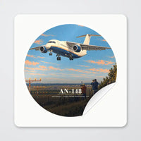 Thumbnail for Antonov An-148 - 3D - Circle Sticker - Peel