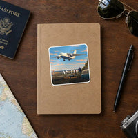 Thumbnail for Antonov An-148 - 3D + Name - Square Sticker - Notebook