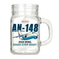 Thumbnail for Antonov An-148 - Cartoon - Cocktail Glass (Mason Jar)