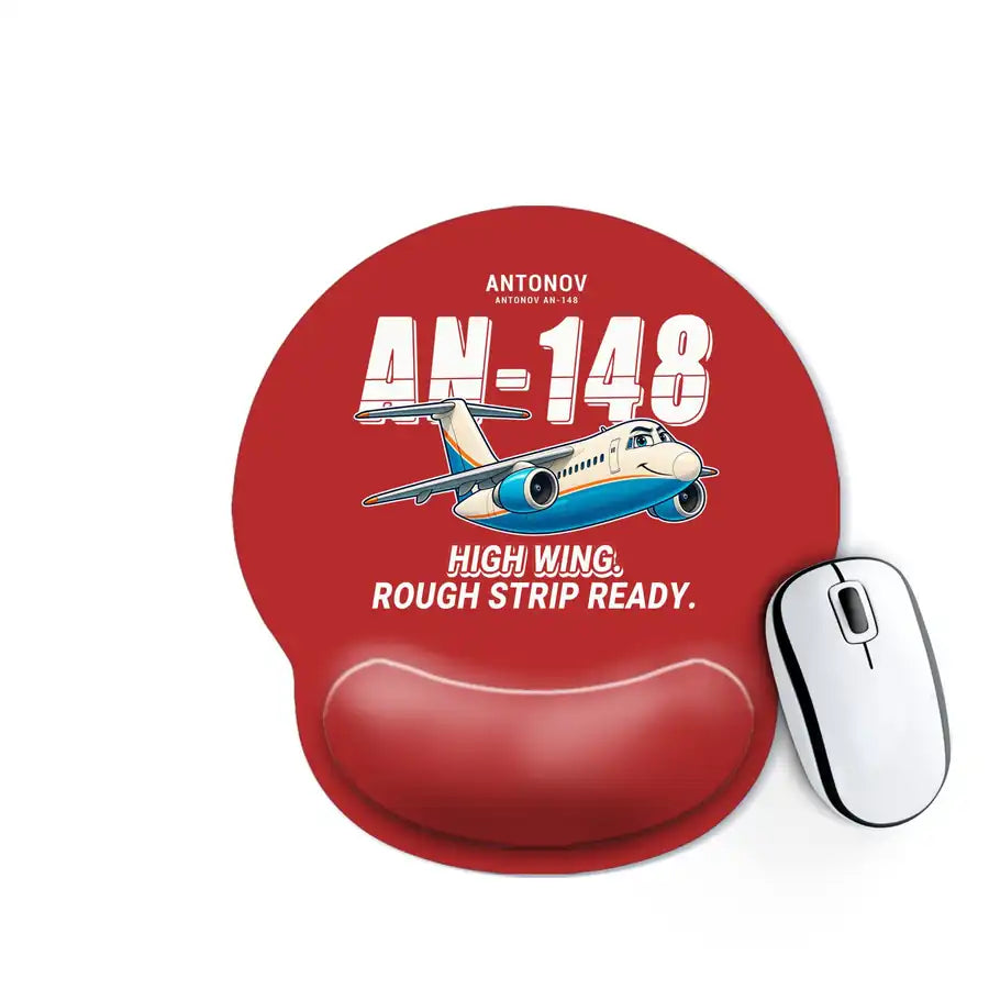 Antonov An-148 - Cartoon - Ergonomic Mouse Pad - Red