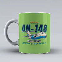 Thumbnail for Antonov An-148 - Cartoon - Mug - Light Green